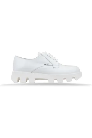 Prada Dames, Schoenen, Wit, Maat: 39 1/2 EU Leer