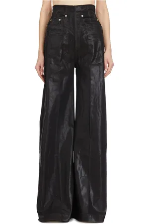 Rick Owens Dames, Broeken, Zwart, Maat: S Denim