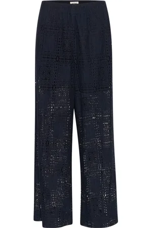 Soaked in Luxury Dames, Broeken, Blauw, Maat: XL