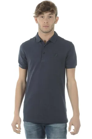 VERSACE Heren, Tops, Blauw, Maat: L Katoen