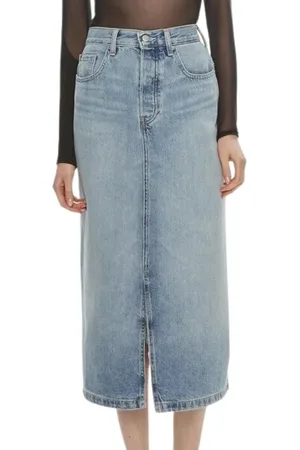 Tommy Hilfiger Dames, Rokken, Blauw, Maat: S Denim