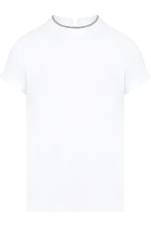 Brunello Cucinelli Dames, Tops, Wit, Maat: S Katoen
