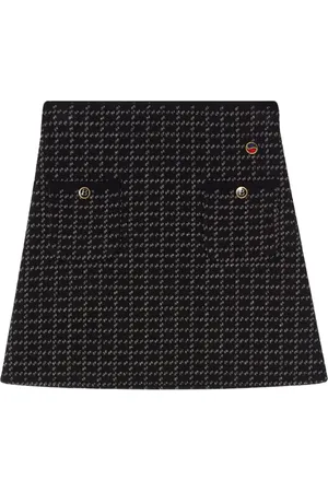 BUSNEL Dames, Rokken, Zwart, Maat: XL Wol