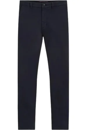 Tommy Hilfiger Heren, Broeken, Blauw, Maat: W31 L32 Katoen