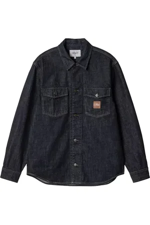 Carhartt Heren, Overhemden, Zwart, Maat: S Katoen