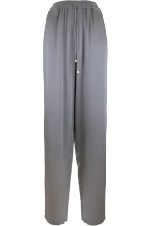 Elisabetta Franchi Dames, Broeken, Grijs, Maat: M Viscose