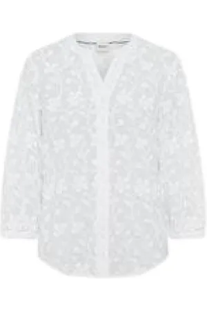 Brax Dames, Blouses & Shirts, Wit, Maat: XL Katoen