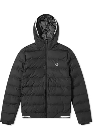 Fred Perry Heren, Jassen, Zwart, Maat: S Leer