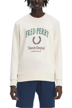 Fred Perry Heren, Sweatshirts & Hoodies, Wit, Maat: M Katoen