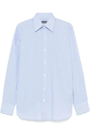 Tom Ford Heren, Overhemden, Blauw, Maat: 2XL Katoen