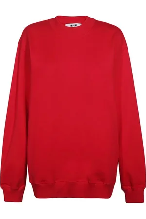 Msgm Dames, Sweatshirts & Hoodies, Rood, Maat: 2XS Katoen