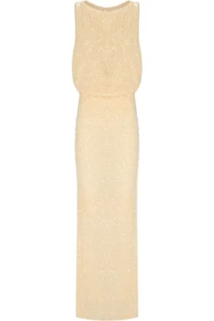 Elisabetta Franchi Dames, Jurken, Geel, Maat: S Jersey
