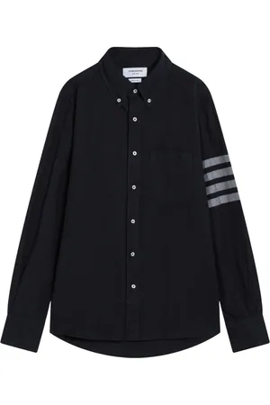 Thom Browne Heren, Overhemden, Blauw, Maat: L Flanel