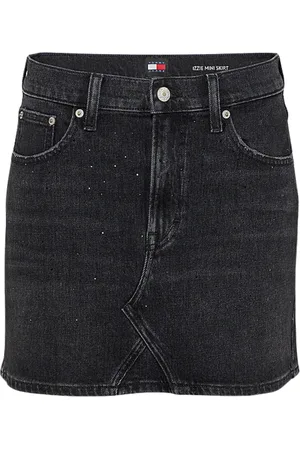 Tommy Hilfiger Dames, Rokken, Zwart, Maat: S Denim