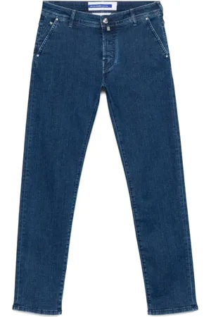 Jacob Cohen Heren, Jeans, Blauw, Maat: W35 Katoen