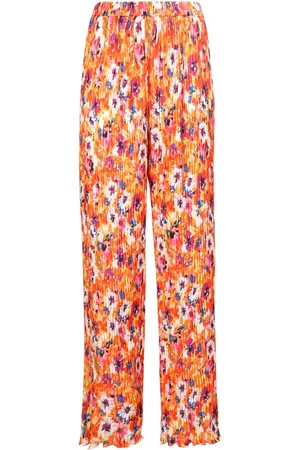 Msgm Dames, Broeken, Oranje, Maat: XS Poliester