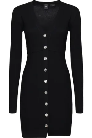 Pinko Dames, Jurken, Zwart, Maat: M Wol