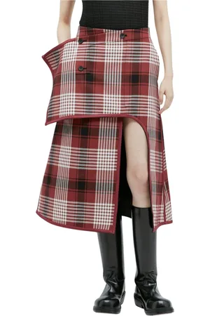 Issey Miyake Dames, Rokken, Rood, Maat: M Katoen