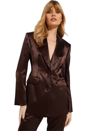 Alexander McQueen Dames, Jassen, Bruin, Maat: 2XS Leer