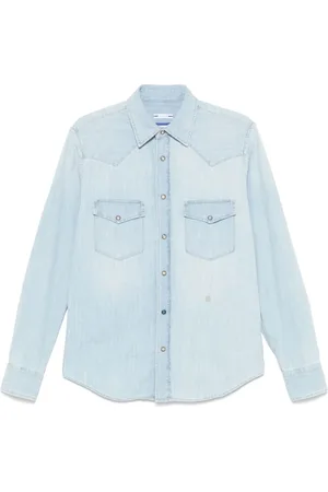 Jacob Cohen Heren, Overhemden, Blauw, Maat: L Denim