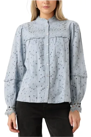 Y.A.S Dames, Blouses & Shirts, Blauw, Maat: M