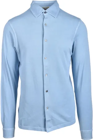 FILIPPO DE LAURENTIIS Heren, Overhemden, Blauw, Maat: XL Katoen