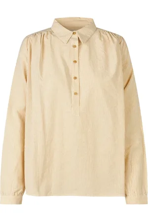 Lollys Laundry Dames, Blouses & Shirts, Bruin, Maat: 2XL Katoen