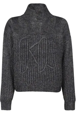 Karl Lagerfeld Dames, Truien, Grijs, Maat: L Wol