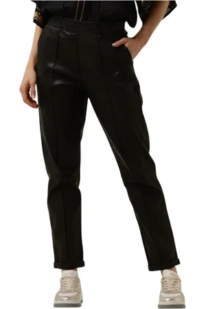 Ibana Dames, Broeken, Zwart, Maat: M Leer
