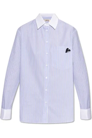 Zadig & Voltaire Dames, Blouses & Shirts, Blauw, Maat: L Katoen