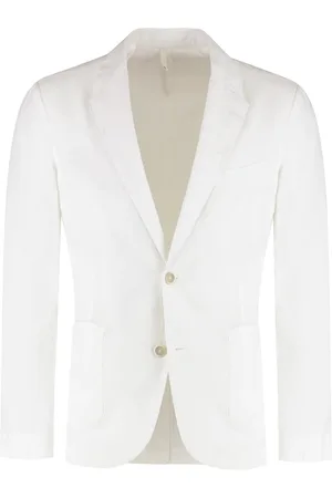 120% Lino Heren, Jassen, Wit, Maat: XL Linnen