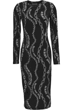VERSACE Dames, Jurken, Zwart, Maat: 2XS