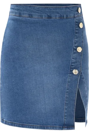 Kocca Dames, Rokken, Blauw, Maat: W34 Denim