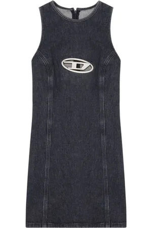 Diesel Dames, Jurken, Blauw, Maat: XS Katoen
