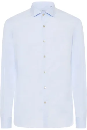 Boglioli Heren, Overhemden, Blauw, Maat: XS Katoen