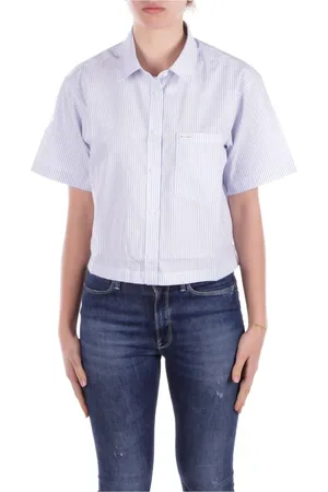 Guess Dames, Blouses & Shirts, Blauw, Maat: S Poliester