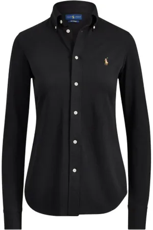 Ralph Lauren Dames, Blouses & Shirts, Zwart, Maat: M Katoen