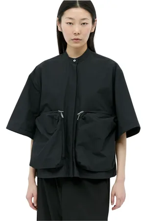 Jil Sander Dames, Blouses & Shirts, Zwart, Maat: S Katoen