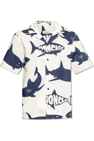 Moncler Heren, Overhemden, Wit, Maat: 2XL Katoen
