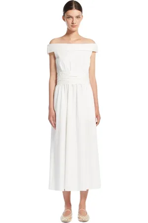 Max Mara Dames, Jurken, Wit, Maat: L Katoen