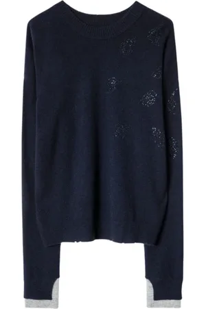 Zadig & Voltaire Dames, Truien, Blauw, Maat: L Wol