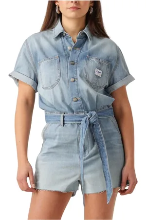 Lee Dames, Jumpsuits & Playsuits, Blauw, Maat: S Denim