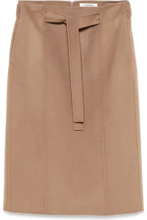 Max Mara Dames, Rokken, Bruin, Maat: M Wol