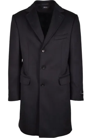 Ermenegildo Zegna Heren, Mantels, Blauw, Maat: L Wol