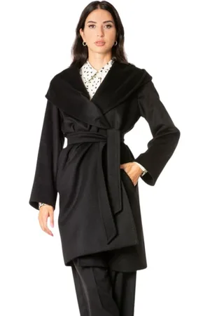 Max Mara Dames, Mantels, Zwart, Maat: M Wol