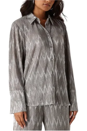 Studio Amaya Dames, Blouses & Shirts, Grijs, Maat: L