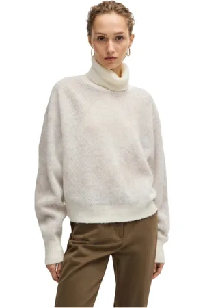 HUGO BOSS Dames, Truien, Wit, Maat: L Wol