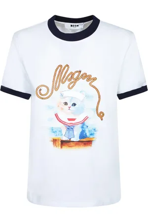 Msgm Dames, Tops, Wit, Maat: XS Katoen