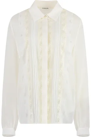 P.A.R.O.S.H. Dames, Blouses & Shirts, Wit, Maat: M Katoen