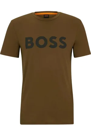 HUGO BOSS Heren, Tops, Bruin, Maat: S Katoen